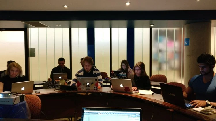 Students from our 8 week intro class hard at work