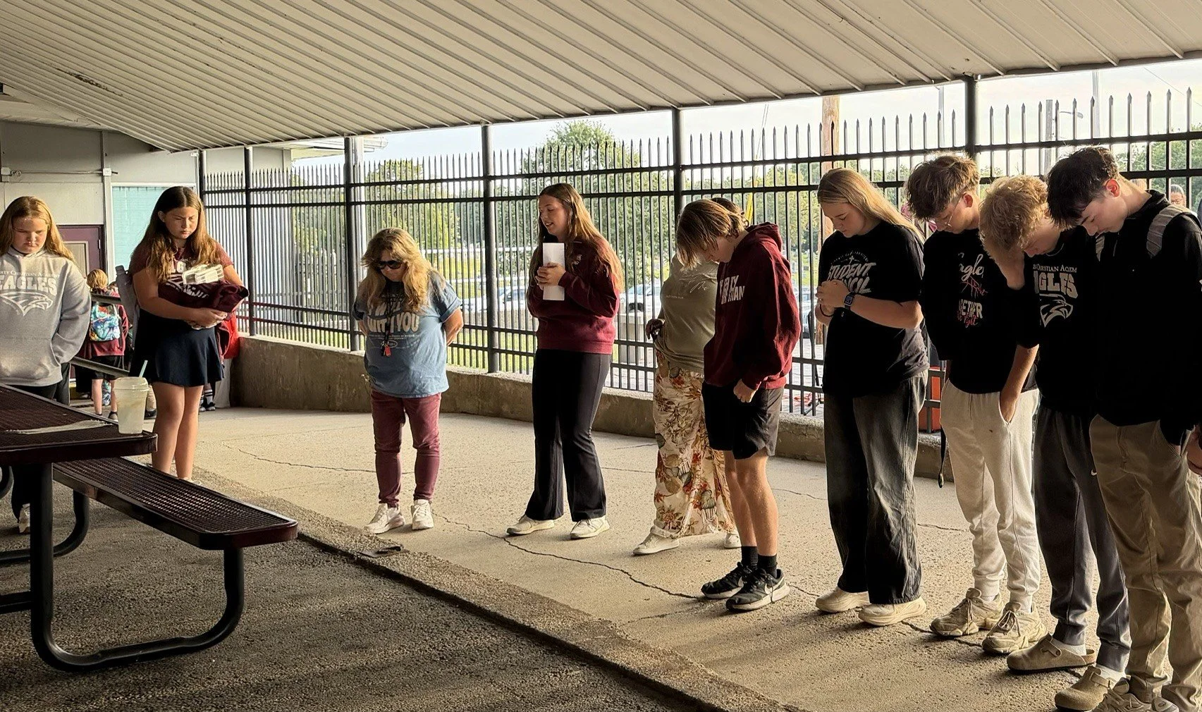 Class Members Leading Prayer