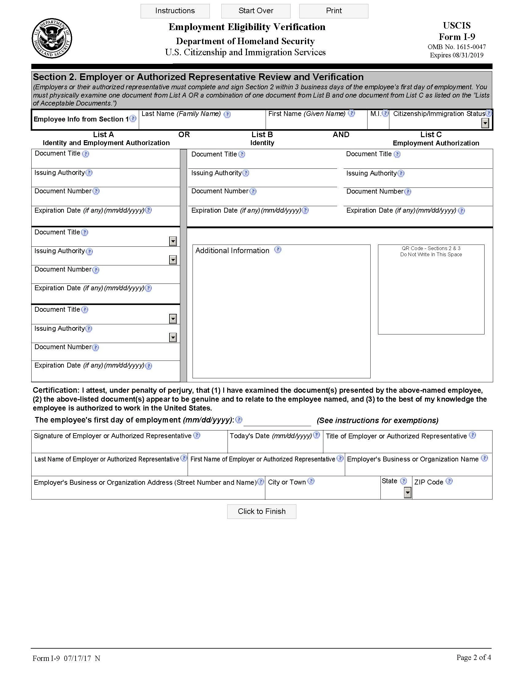 Starting September 18, 2017: Employers Must Use the New Form I-9