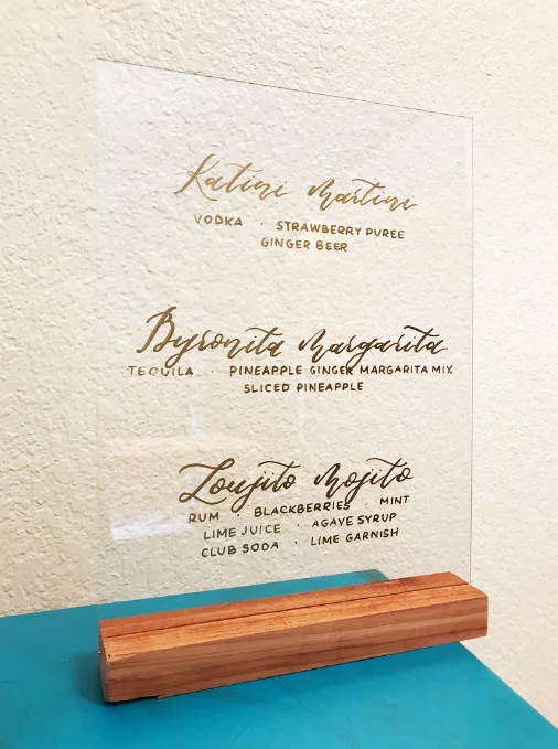 Wood Block for 9x12” Acrylic Sheet - (3) $4/ea