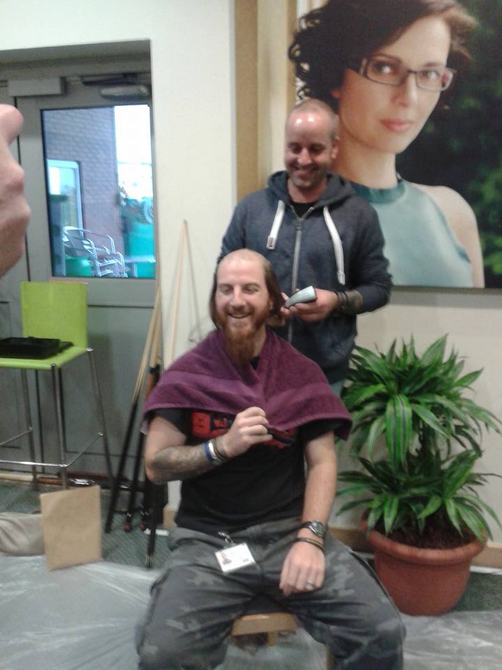 Daz Carre - Head shave Dec 2015
