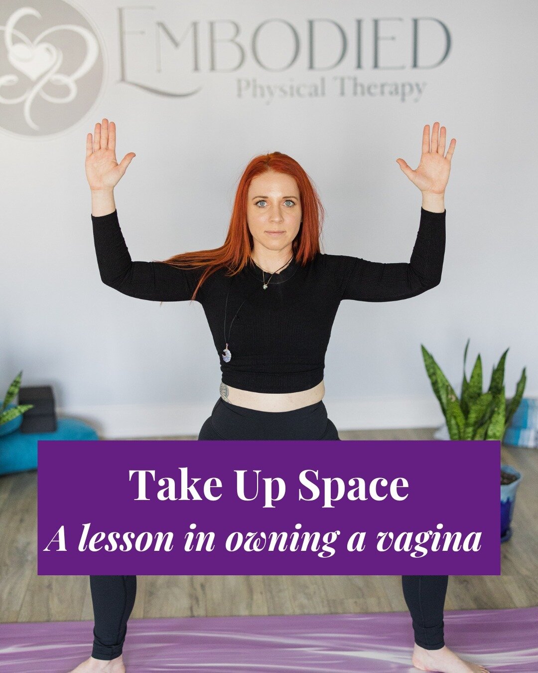 Women are told to stay and be small.⁠
⁠
We're constantly overlooked, medically we're often not listened to and taken advantage of - learning to best take up space, how to advocate for ourselves and our needs is something that we aren't given the oppo