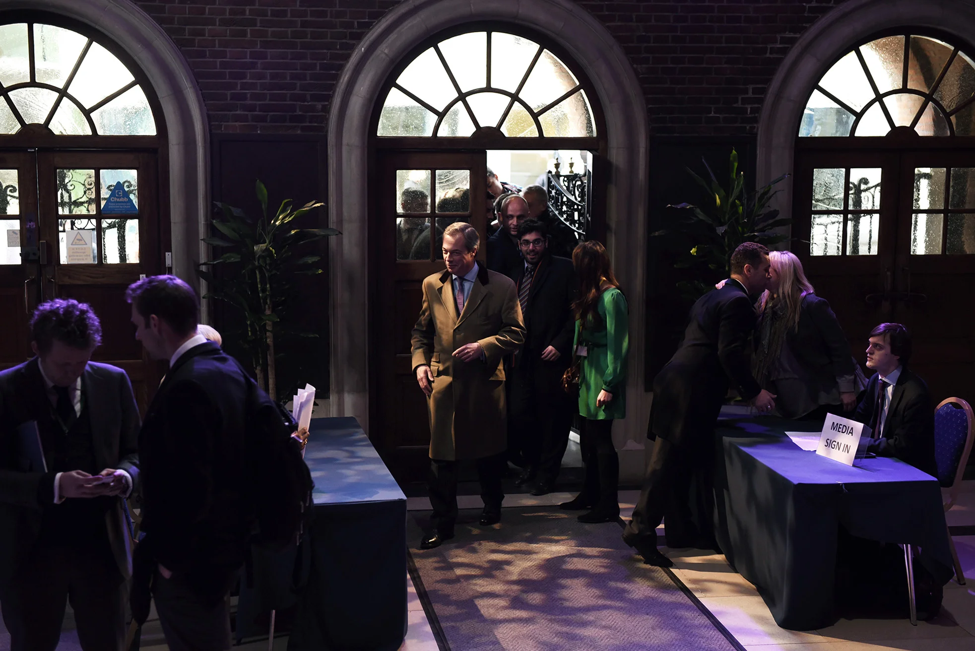Arriving for the Immigration Speech, Emmanuel Centre, London, March 4th 2015
