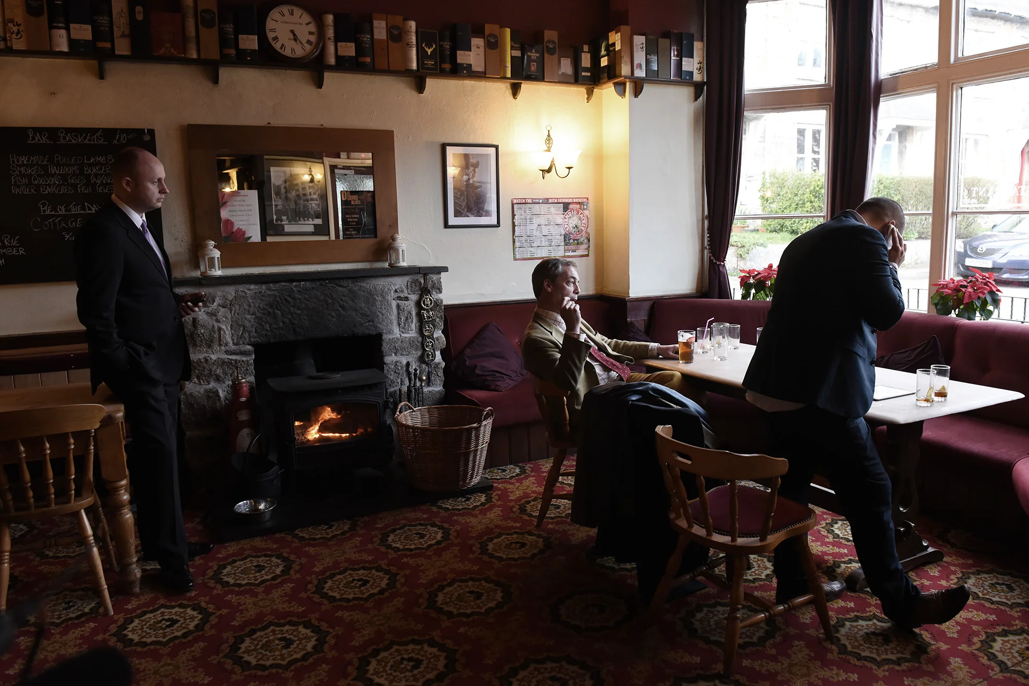 Taking a break in The Coldstreamers pub, nr. Penzance, March 4th 2015