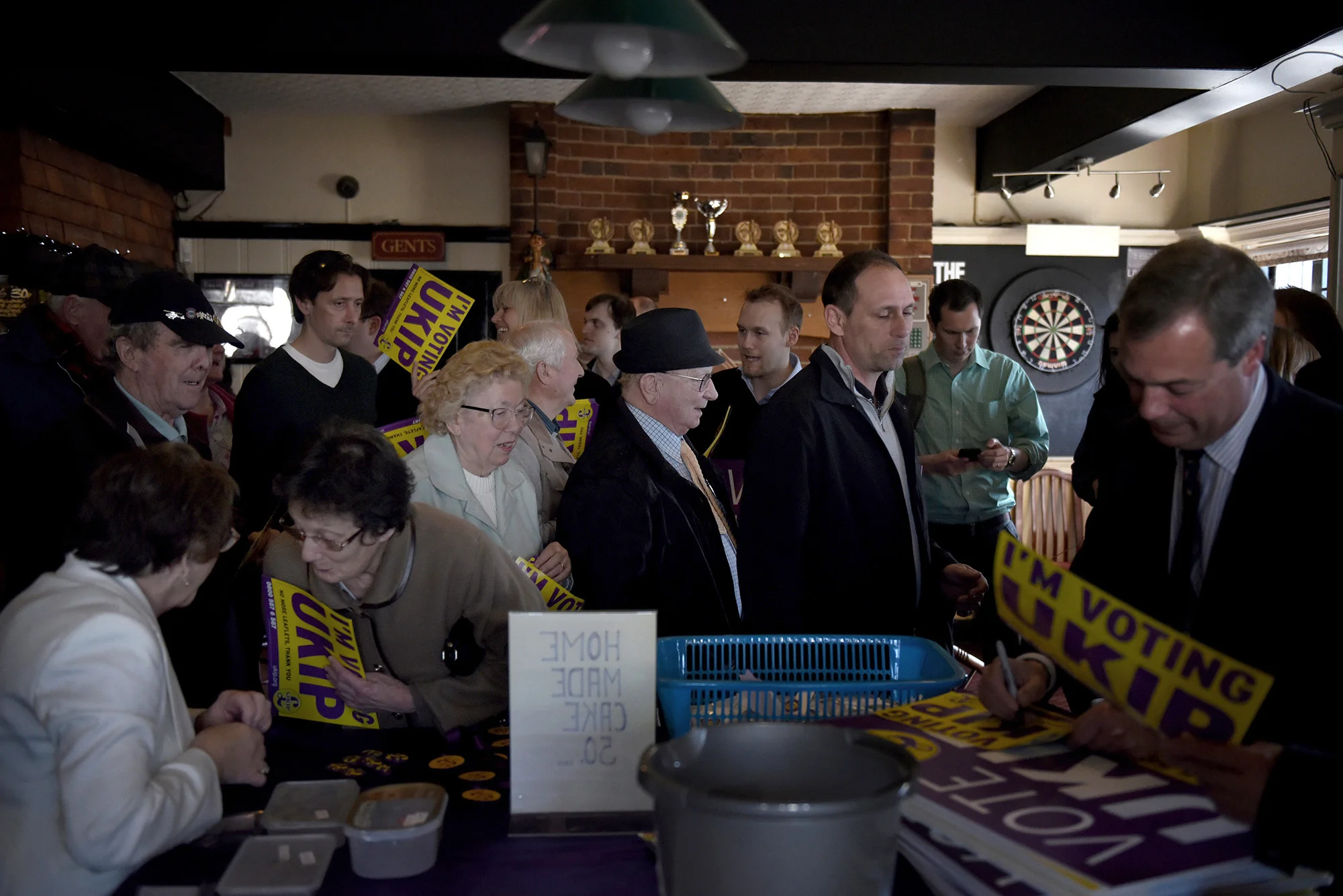 Signing posters, The Holly Tree pub, Margate, April 18th 2015