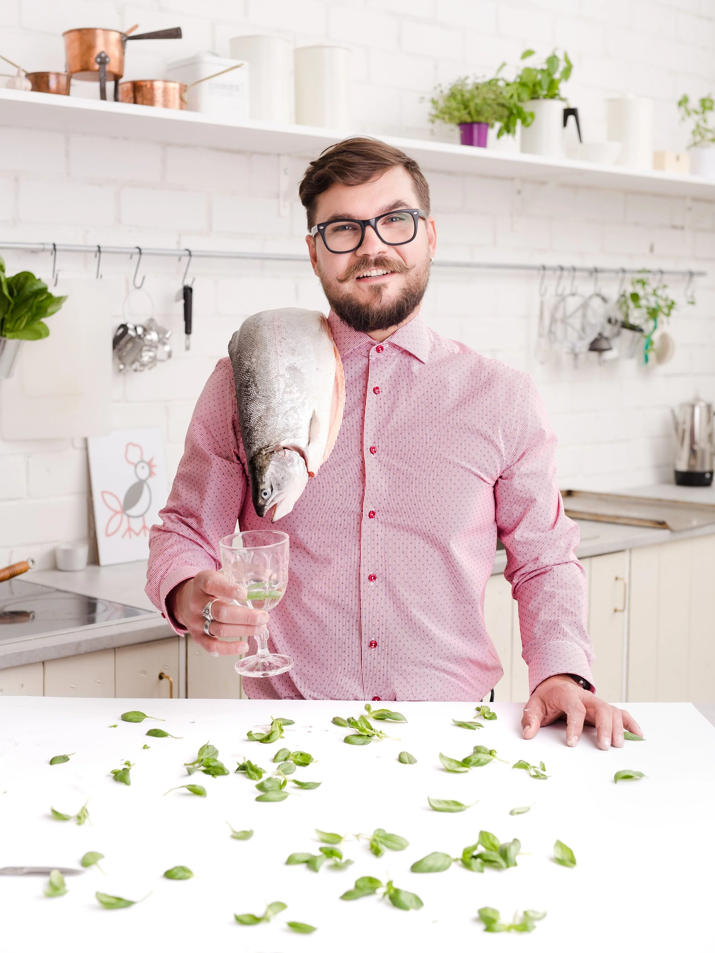 Kaidor and Eero for a cooking show.