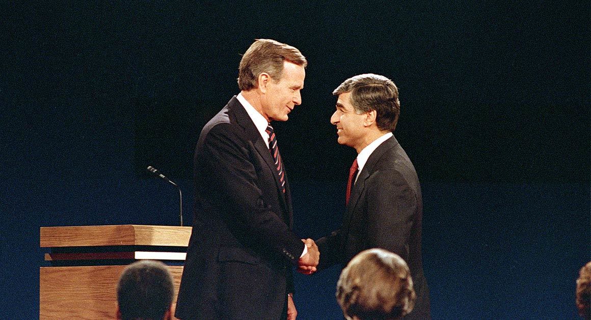 Michael Dukakis lost a bitter presidential campaign to George H.W. Bush.