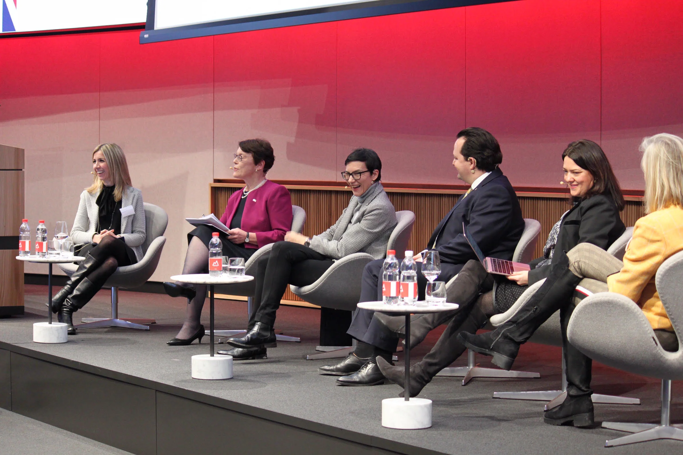 Panel discussion with (left) Manuela Andaloro, Catherine McGuinness, Maria Leistner, David Bundi, Angela Yore, Petra Arends-Paltzer
