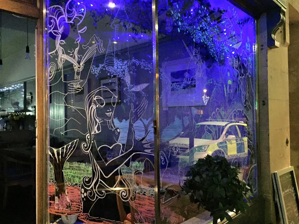 WIndow at night.