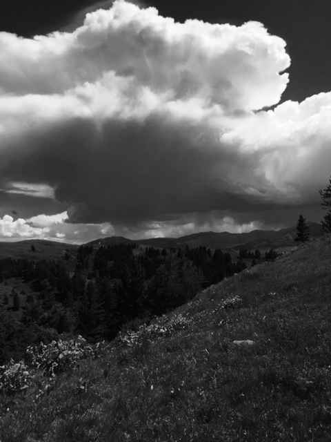 Image courtesy of Pipitone Law. Approaching storm atop Drinking Horse Mountain in Bozeman, MT.
