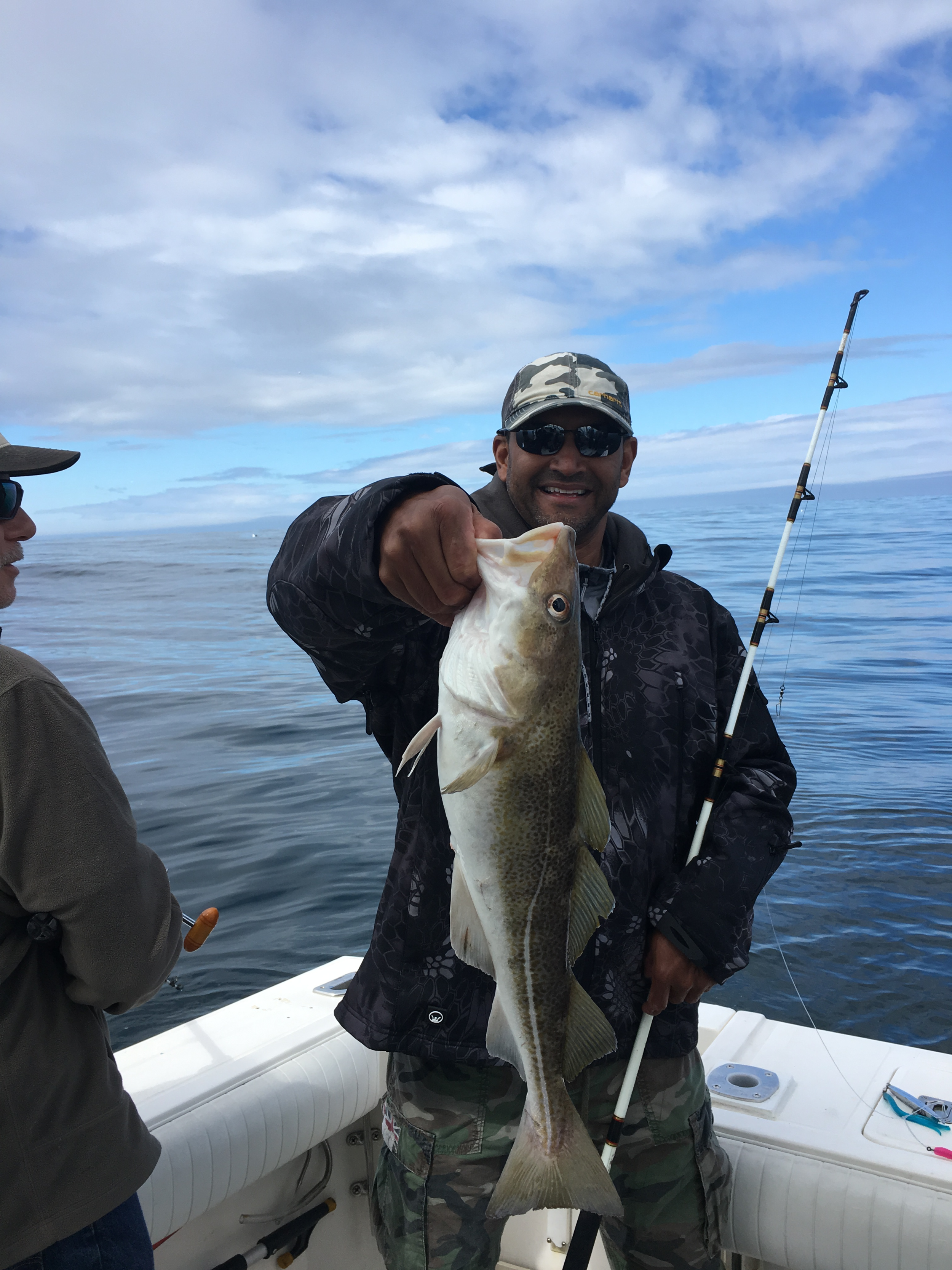 Dave clobbering the cod or is that a scalpin?