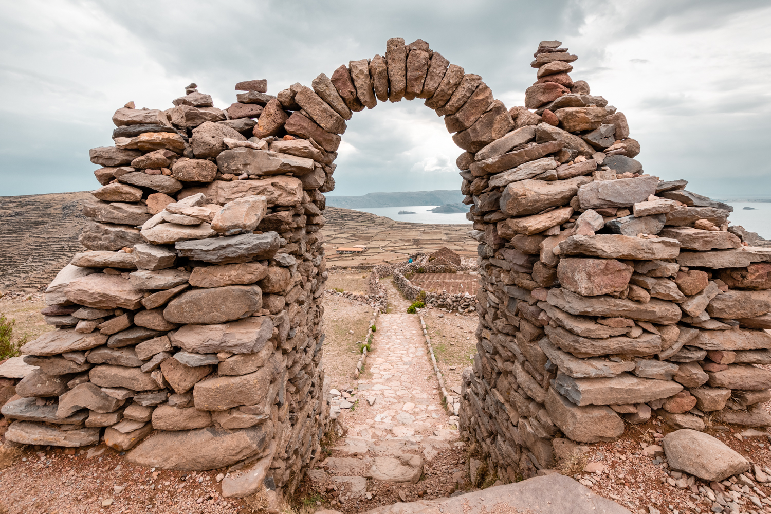 The gate at the ruins of Pachatata - Father Earth - over 4100 mt (13,450 feet) on sea level.