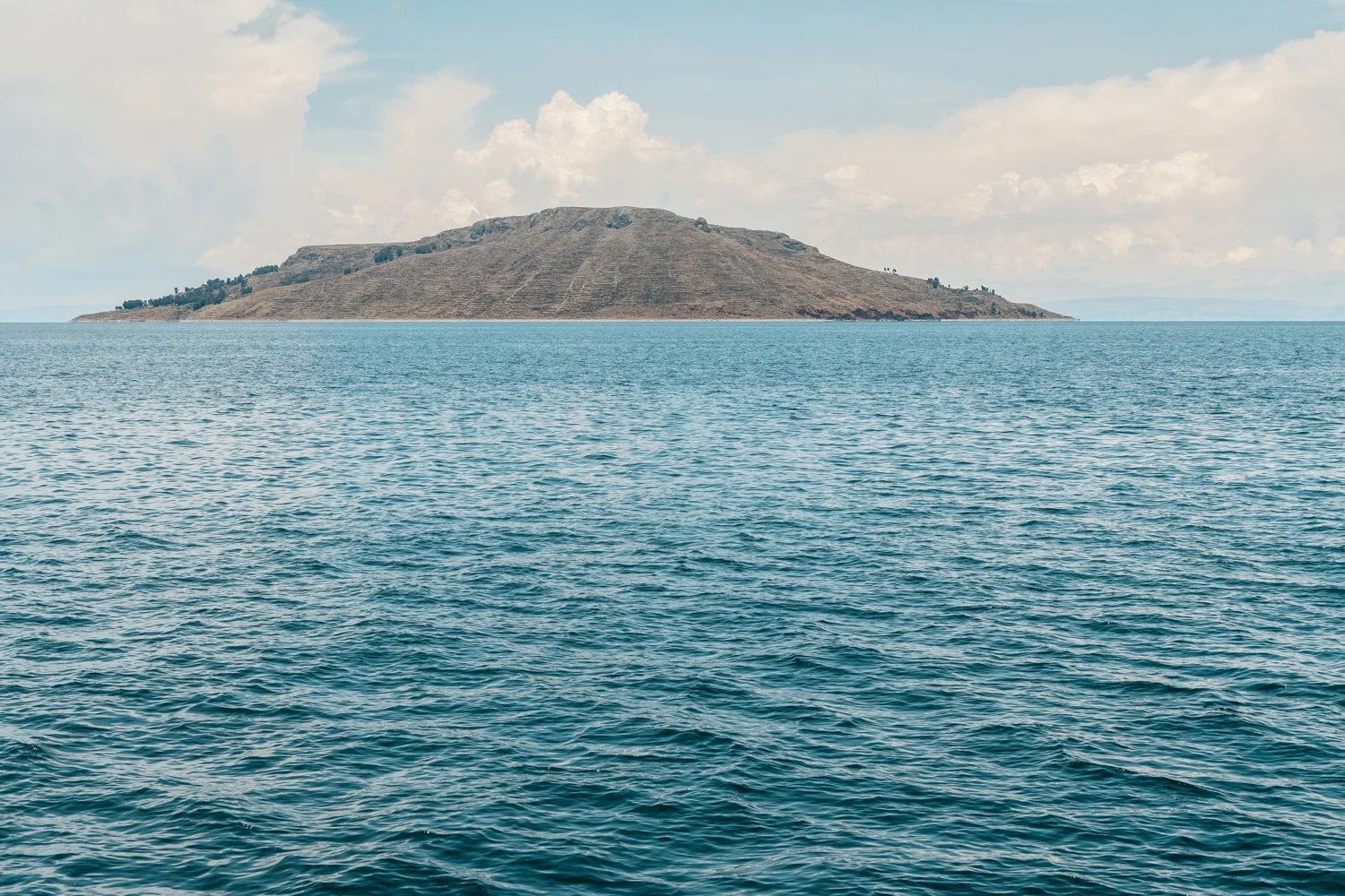 The Amantani island on lake Titicaca, South Peru.