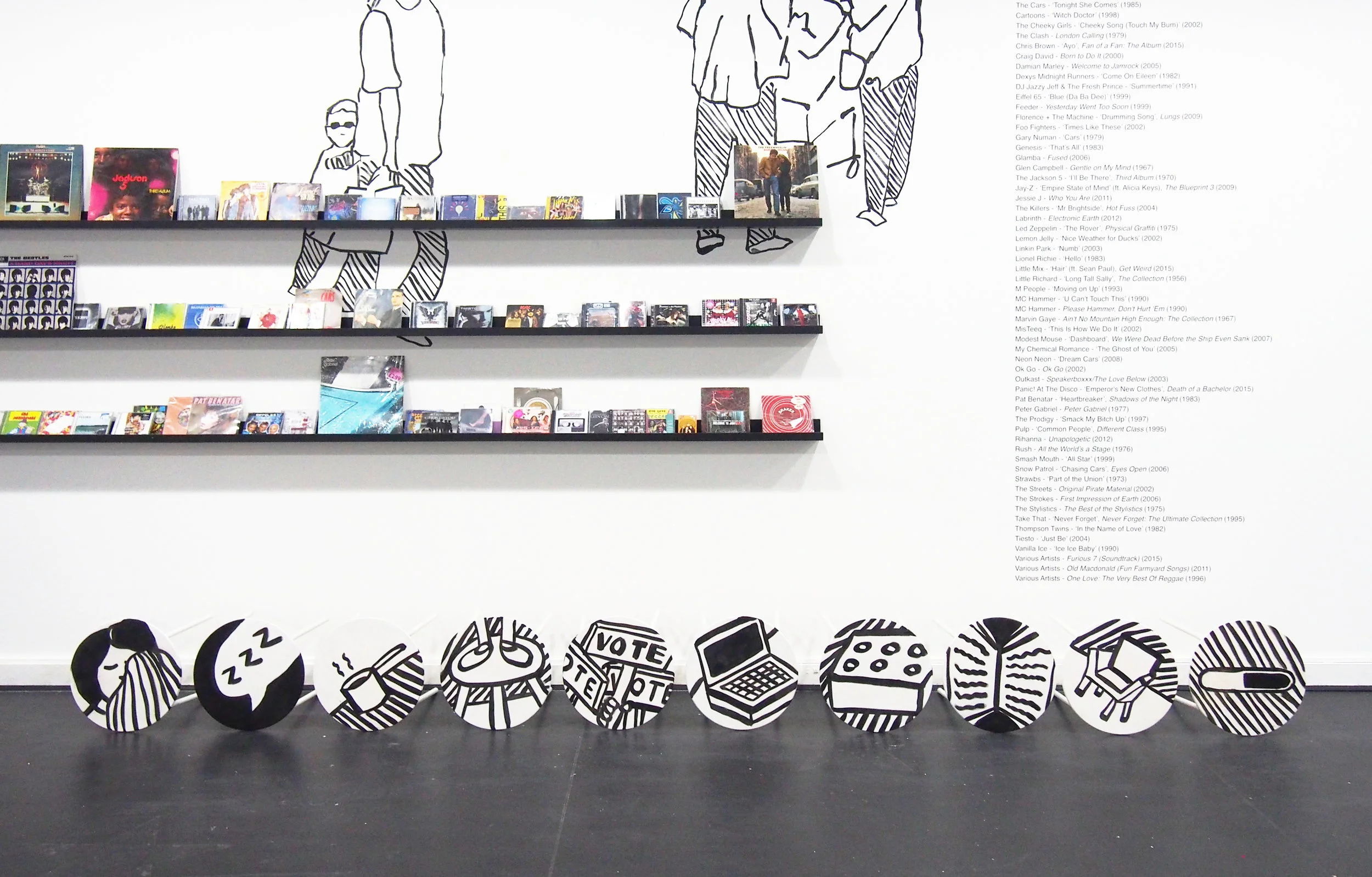 10 Archive Stools from ‘What Information Will Be Lost?’, 2017, stools made as part of Longbridge Public Art Project, for use with the community archive