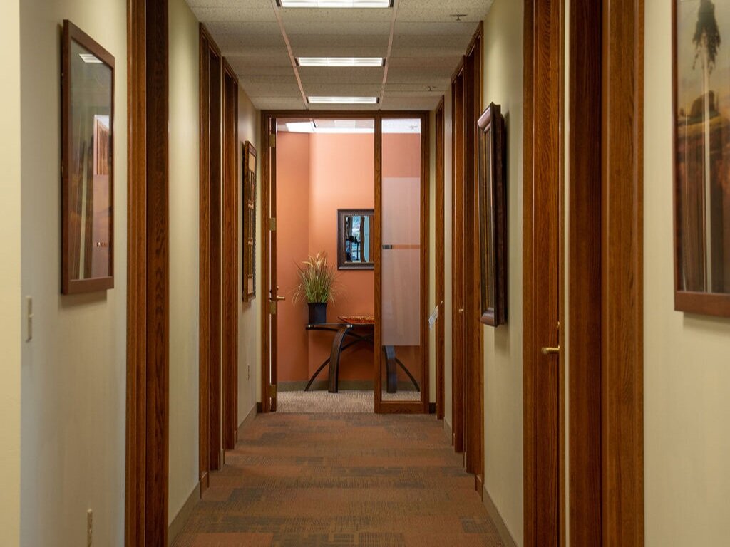 Hallway to office spaces on the 6th floor