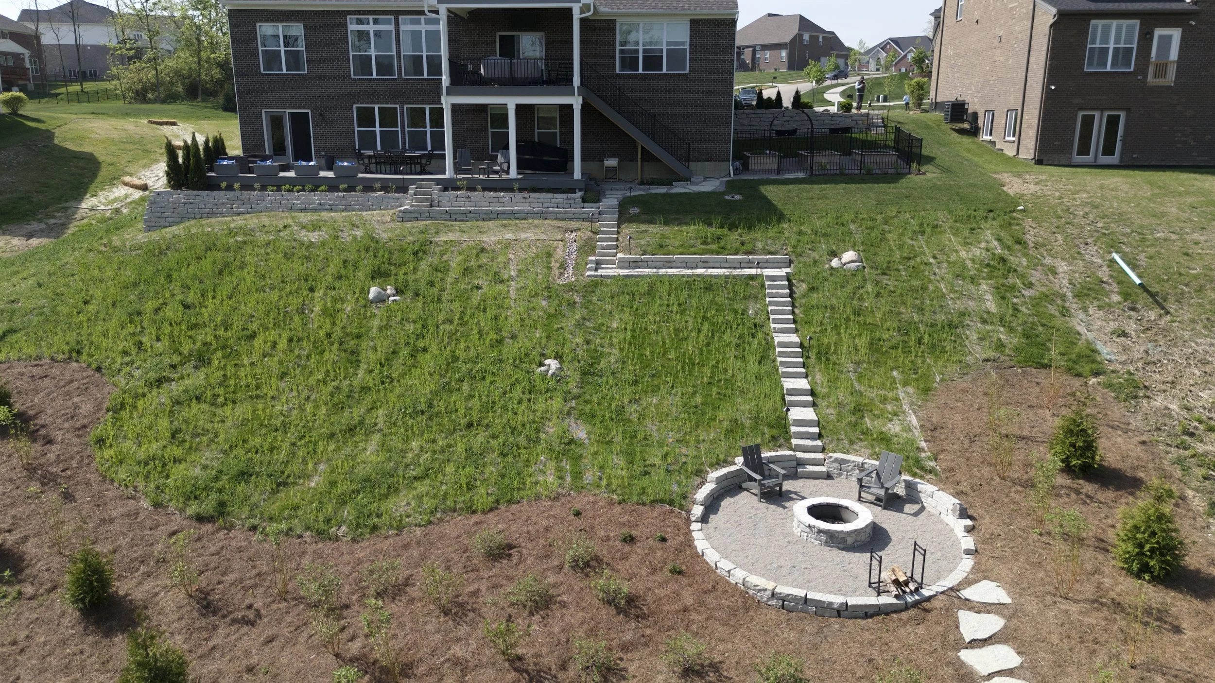 Transforming a Steep Slope into Functional Outdoor Living Space (West Chester)