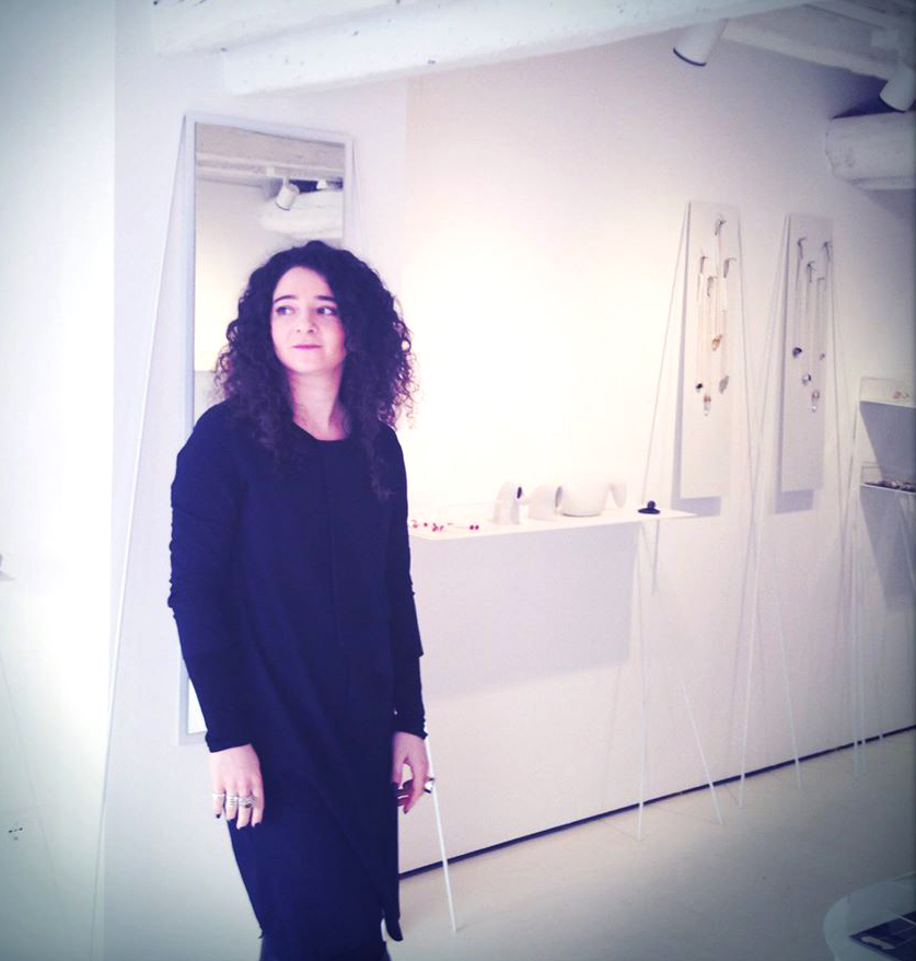 Elena Rizzi in her gallery, photo: Chiaralice Rizzi