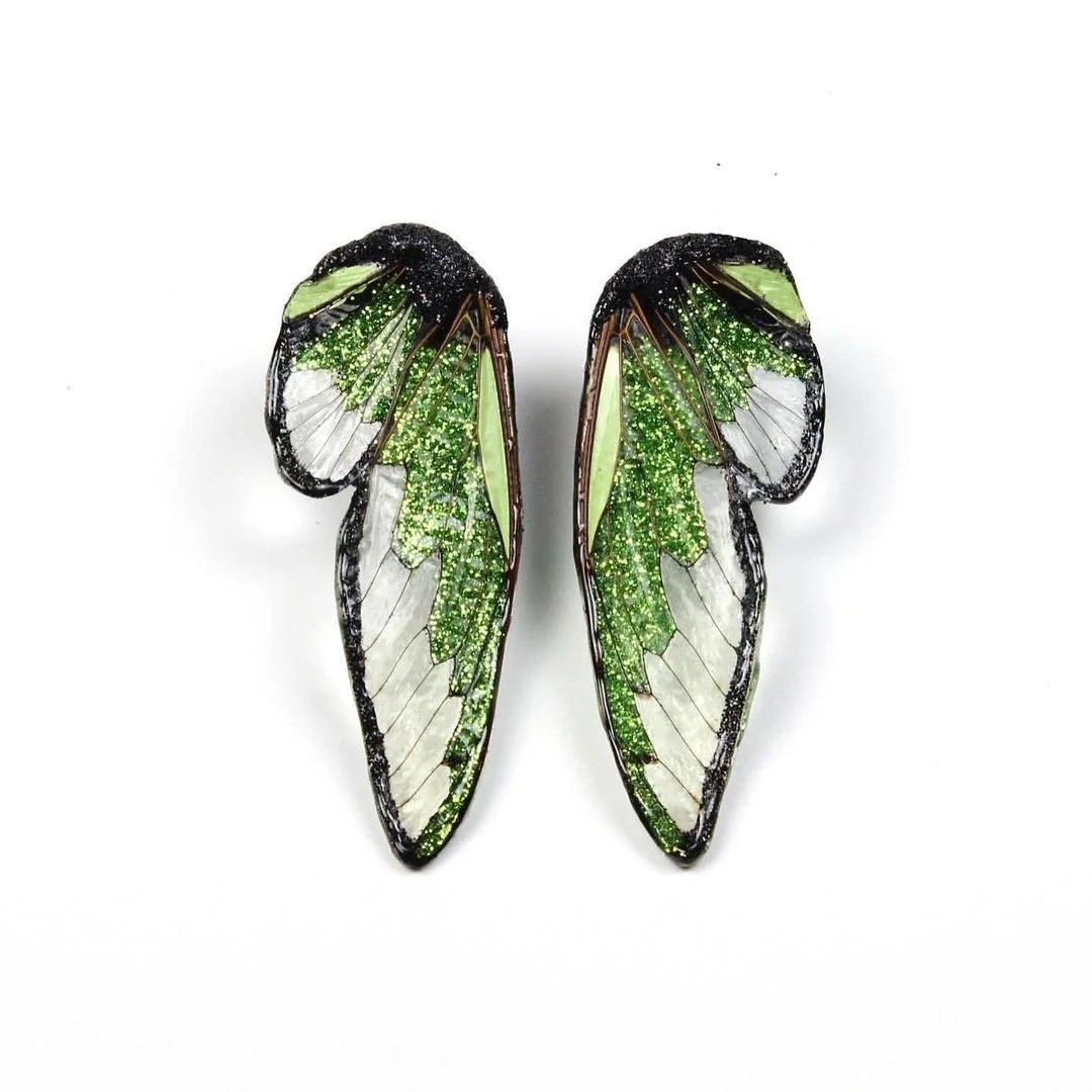 MÄRTA MATTSSON - CICADA EARRINGS (lgreen)