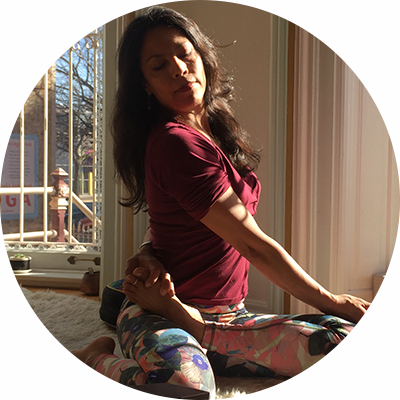 Tatiana Cira Sanchez, a life-long dancer/yogini/performer/renaissance woman of Shaktimuse is a Chicago-based Certified AcroYoga.org teacher since 2008, training, teaching and cultivating community through her combined love of yoga, acrobatics, and Thai Massage. Versed in over 20 years as a modern/ flamenco dancer, musician, healer, arts/outreach educator, Tati is one of the few 200hr+ Certified Universal Yoga/Dance of Shiva Teachers in Chicago. Her eclectic style focuses on empowering every individual to explore alignment, breath, stillness, self expression/awareness in order to inspire and explore inner strength, trust, communication, loving kindness, and play.