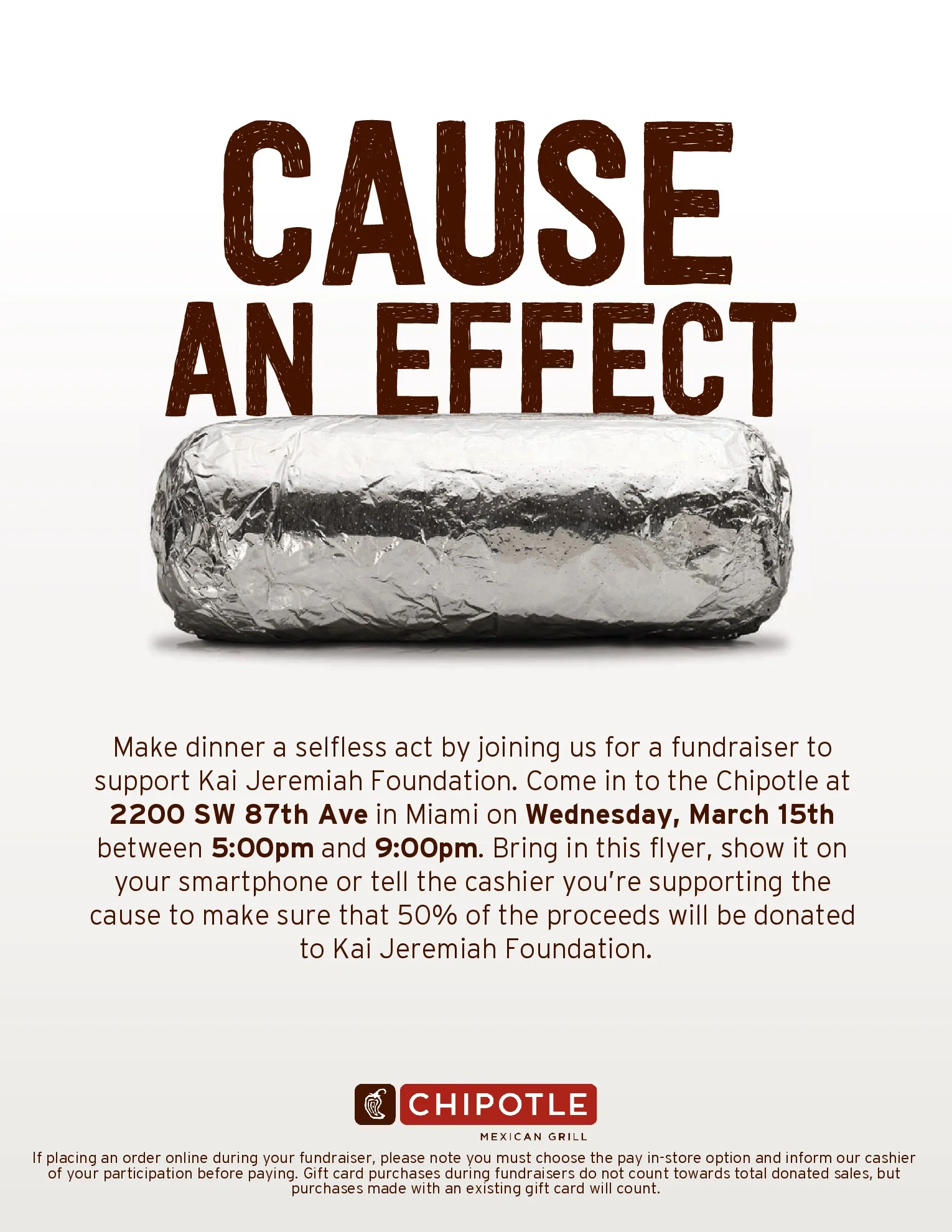 Chipotle Fundraising 2017