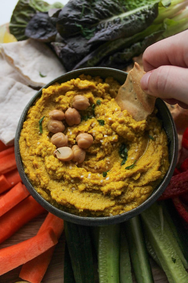 Source: https://www.asaucykitchen.com/ginger-and-turmeric-hummus/