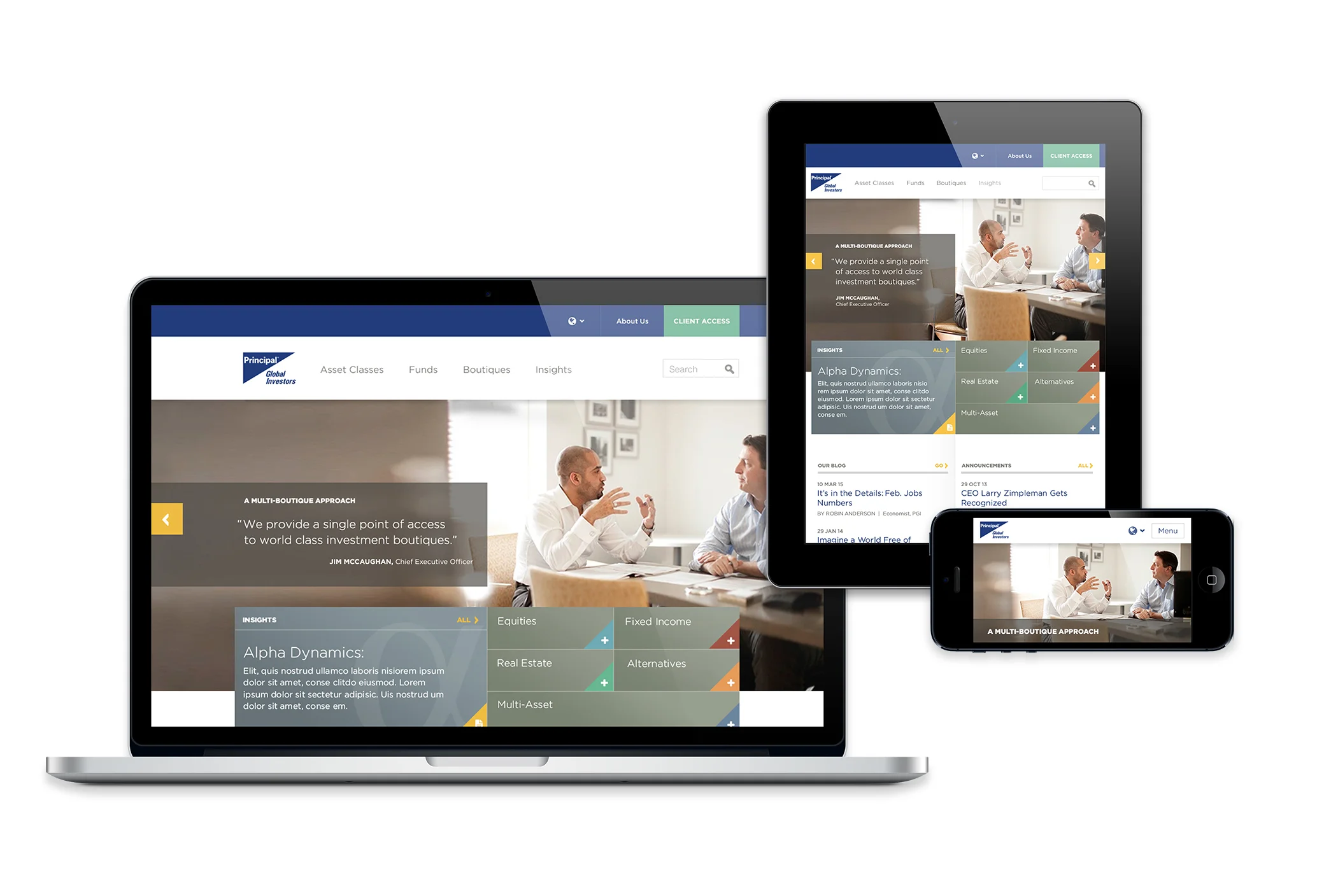  A website overhaul re-design for a financial services company 