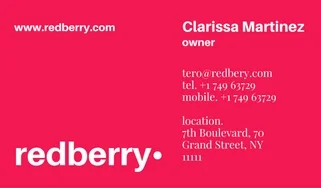 business card example