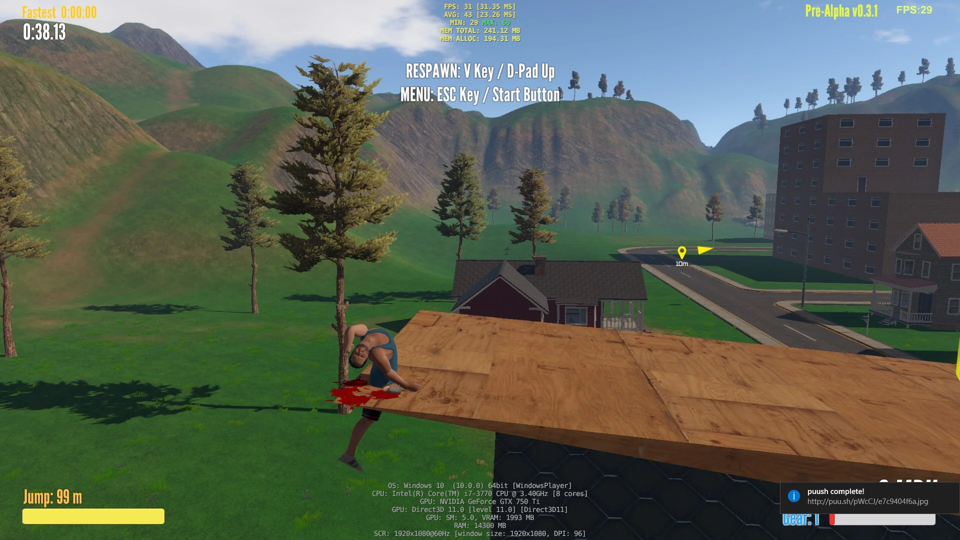 When you hit a wood plank at high speed--you and the wood become one.