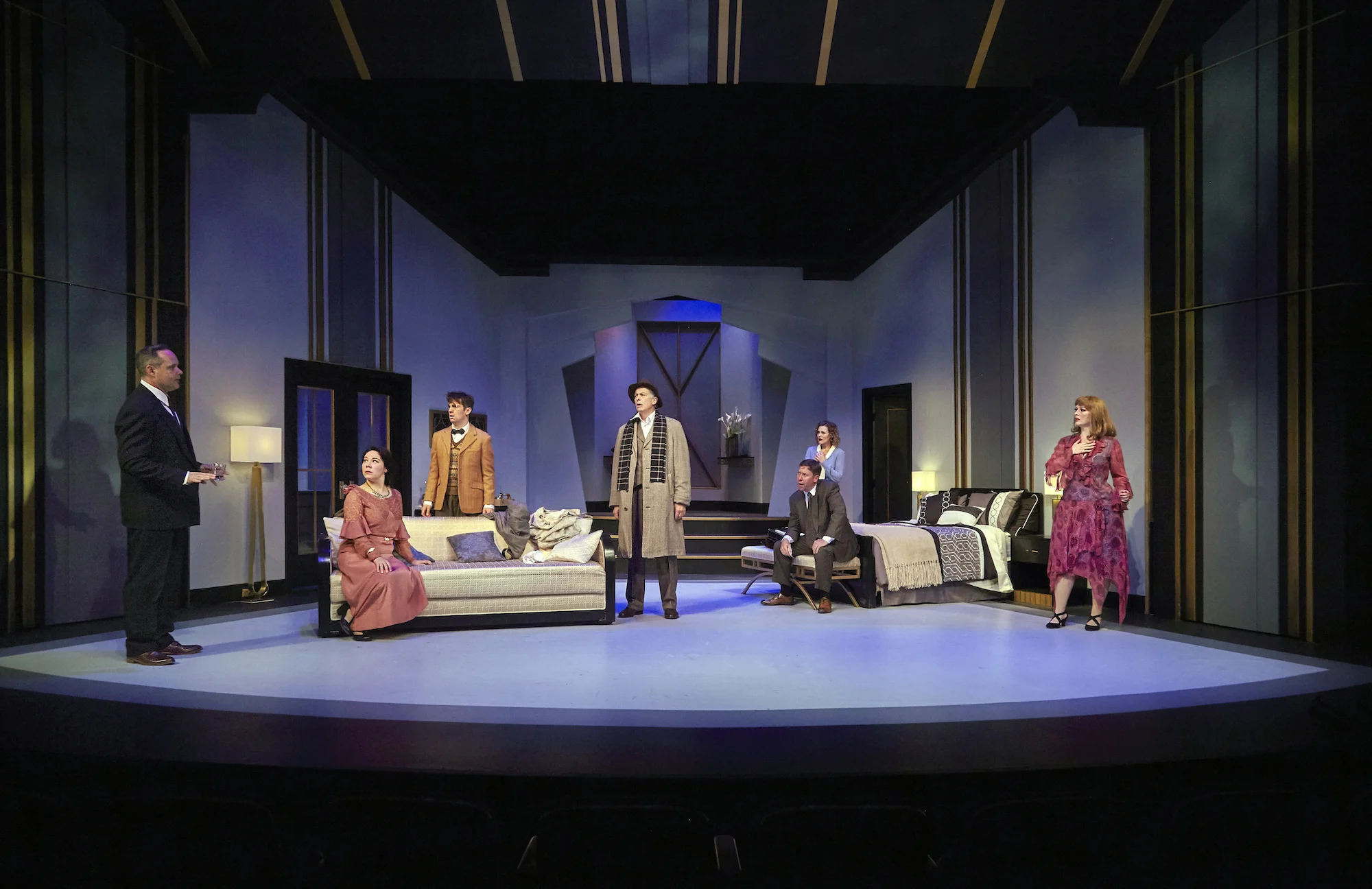 Photo by Trudie Lee | Set Design by Scott Reid, Lighting Design by Anton de Groot, Costume Design by Deitra Kalyn