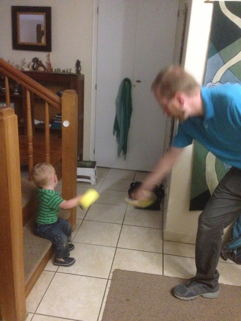 Playing with dad