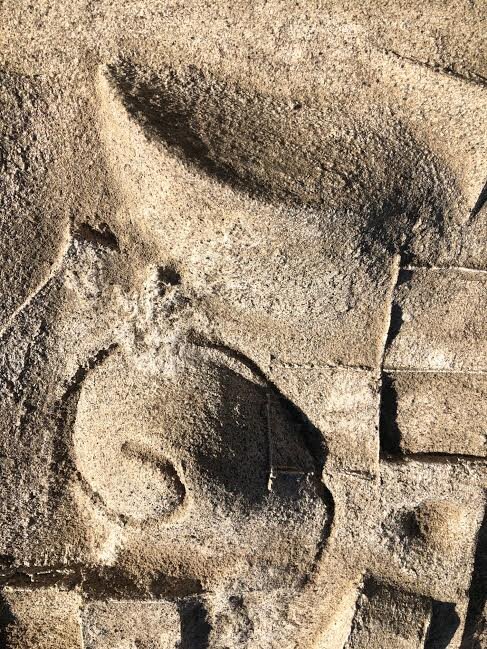 Some pitting marks because of the weight of the plaster as I poured it in