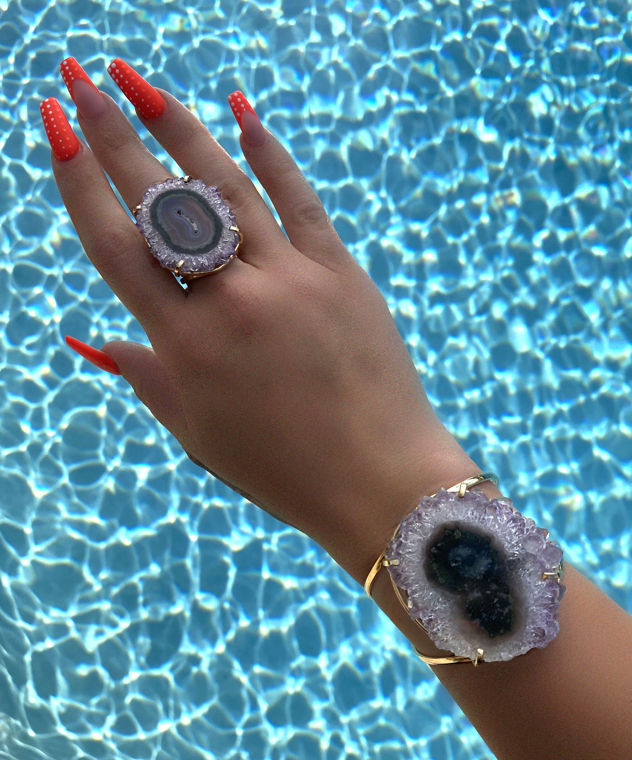 Shop our Amethyst Stalactite Cuffs in gold and silver. Our ancient stalactite stones are ethically sourced crystals from around the world.