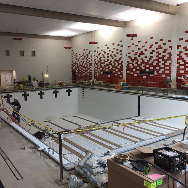 Progress update at the Pritchard Gym Pool project at Stony Brook University #stonybrook #fortunatosonscontracting