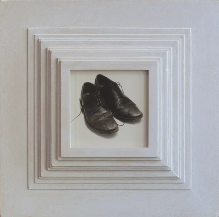 My Wingtips Platinum print, artist made frame