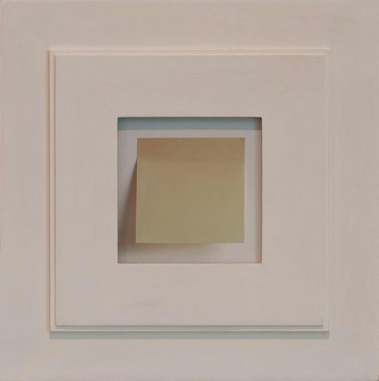 Post It Pigment print, artist made frame