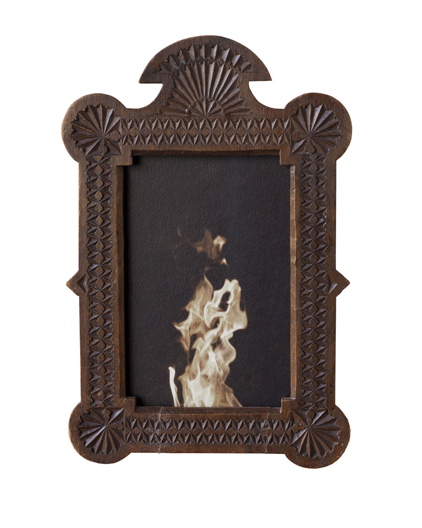 The Fire Pigment print, antique Frissian frame
