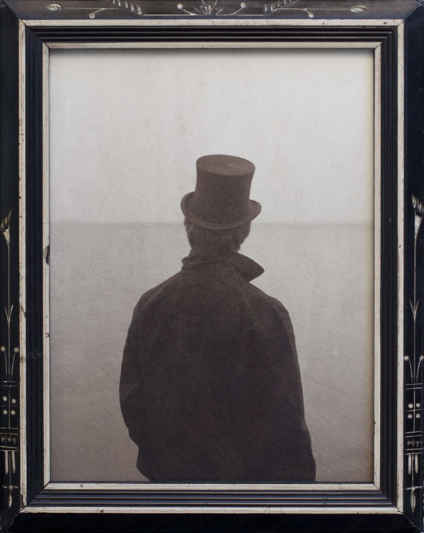 At the Edge of the Sea Platinum print, antique frame