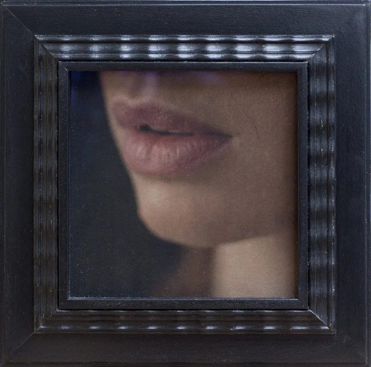 Julia Reciting Poetry Pigment print, artist made frame