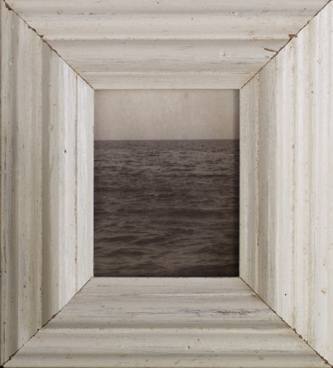 The LIttle Ocean pigment print, antique frame