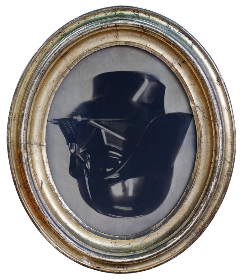Good Fortune Talisman ( Inverted Vader ) pigment print, antique frame