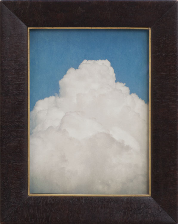 Clouds for Beckett pigment print, antique frame