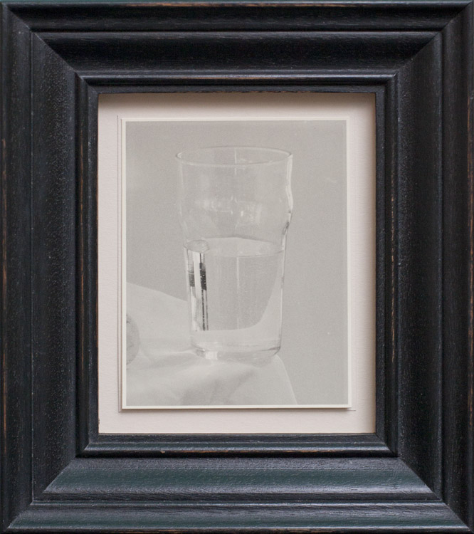 Edge of a Table Silver gelatin print, artist made Mahogany frame