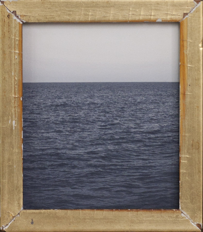 At Anchor Light pigment print, antique frame