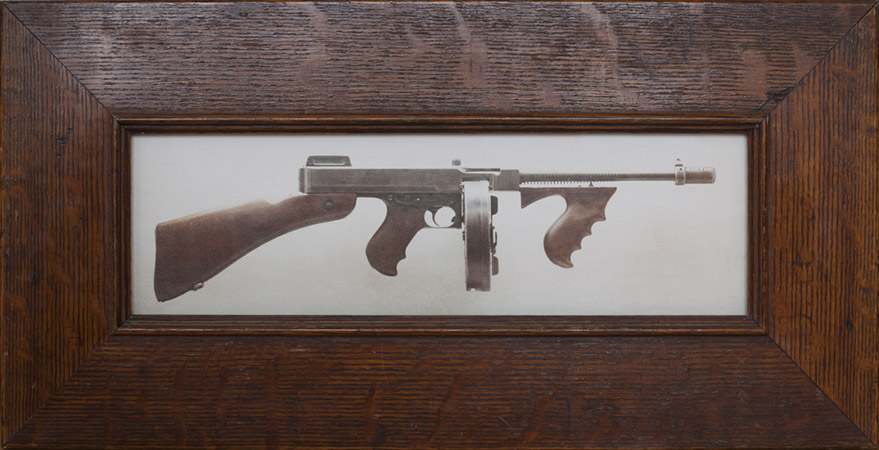 Heat Pigment print, antique oak frame