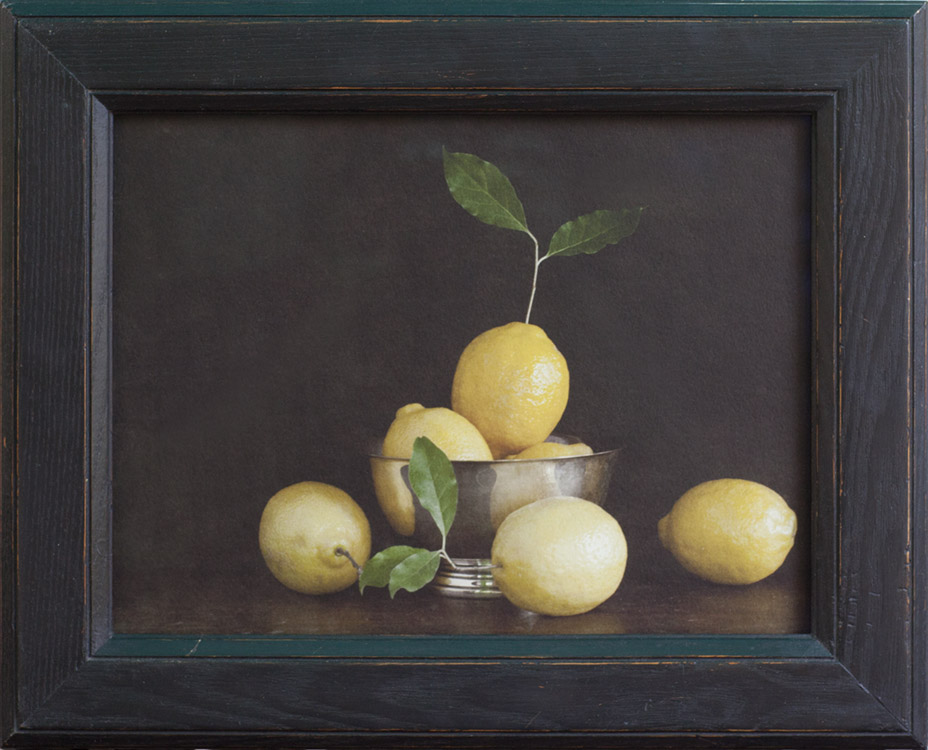 Still Life With Lemons Pigment print, antique frame