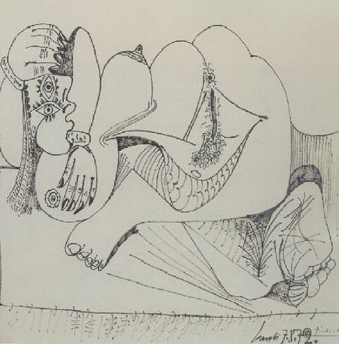 Picasso, Yatan Nü, 1972: “Daha önce hiç kimse boyayla küfretmemişti.”