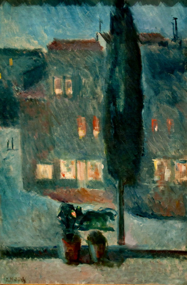 Edvard Munch (1863-1944) - Ay Işığındaki Selvi