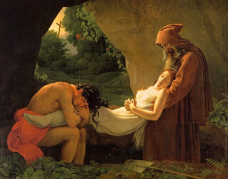 Girodet - Atala'nın Cenazesi (1808) - Bugün Lourve Müzesi'ndedir.