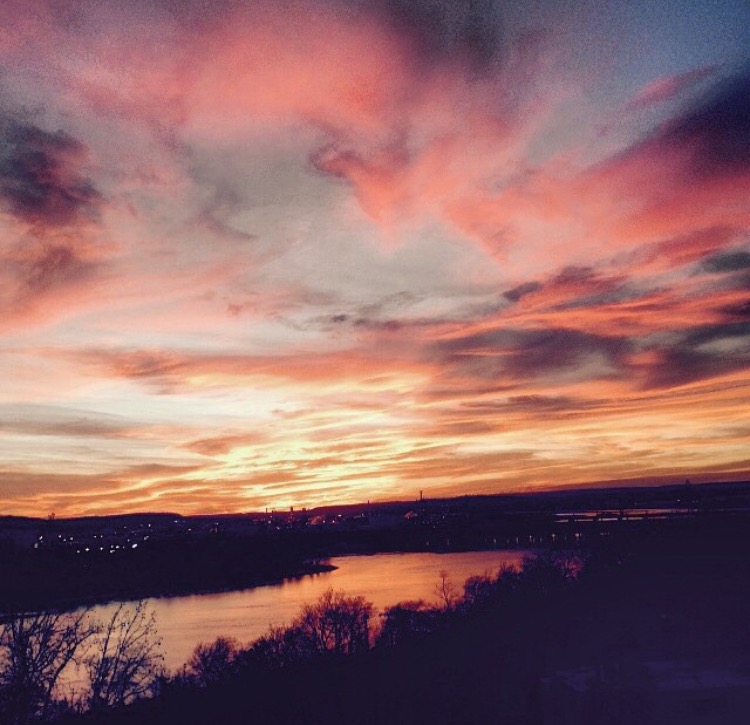 View from my living room window. Oklahoma really does have the prettiest sunsets. 
