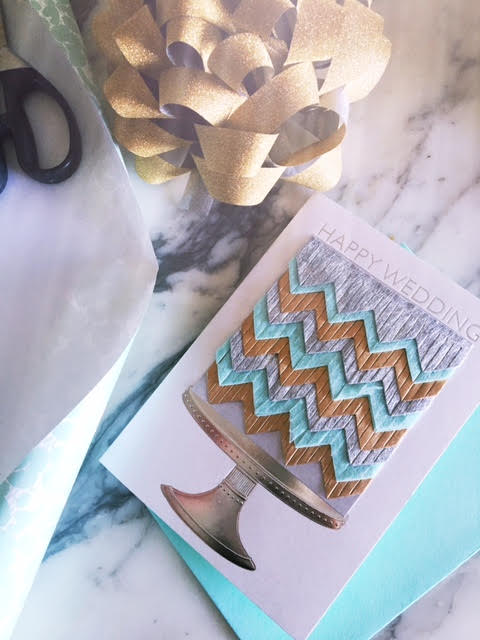 Getting ready to wrap a gift for a dear friend's summer wedding. 